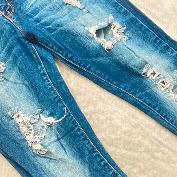 VIP Classic Blue Ripped Skinny Jeans - Picture 2 of 5